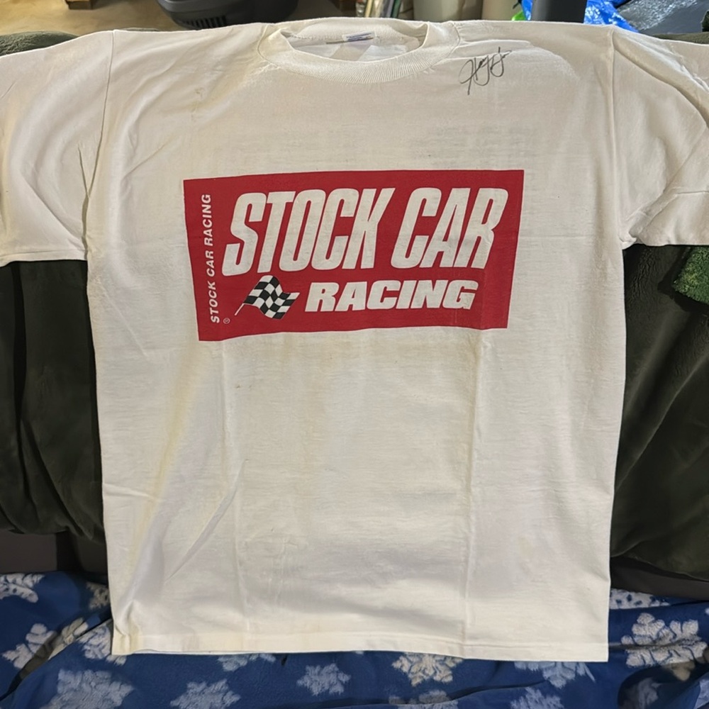 Vintage 1990s Stock Car T-Shirt Signed by Harry Gant.